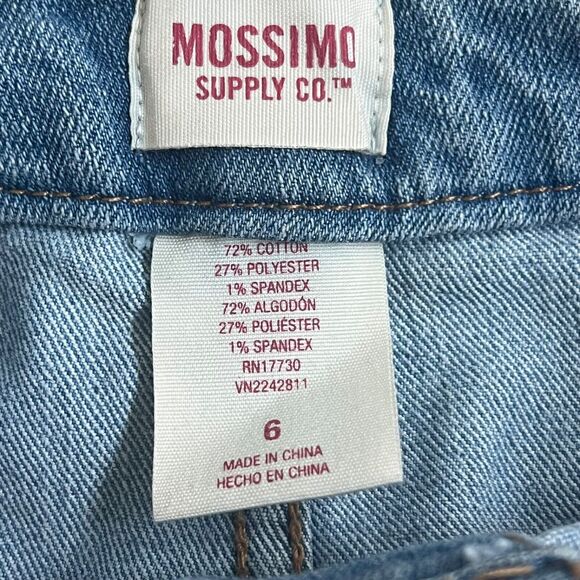 Mossimo Supply Co. Size 6 Button Front A-Line Denim Mini Skirt  Blue Stone Wash - Picture 4 of 7